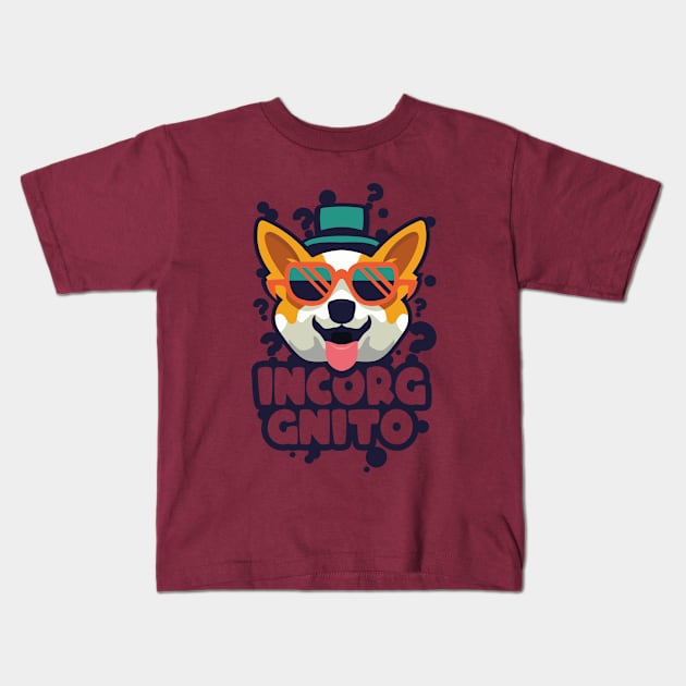 Corgi Spy  Dog Kids T-Shirt by TPlanter